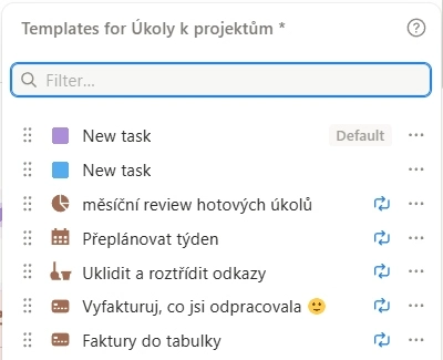 Opakující se úkoly v Notion